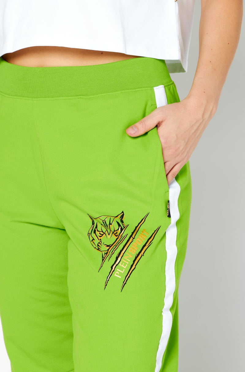 PHILIPP PLEIN Plein Sport Women Sportswear Fit Training Sweatpants, Lime - Image 4