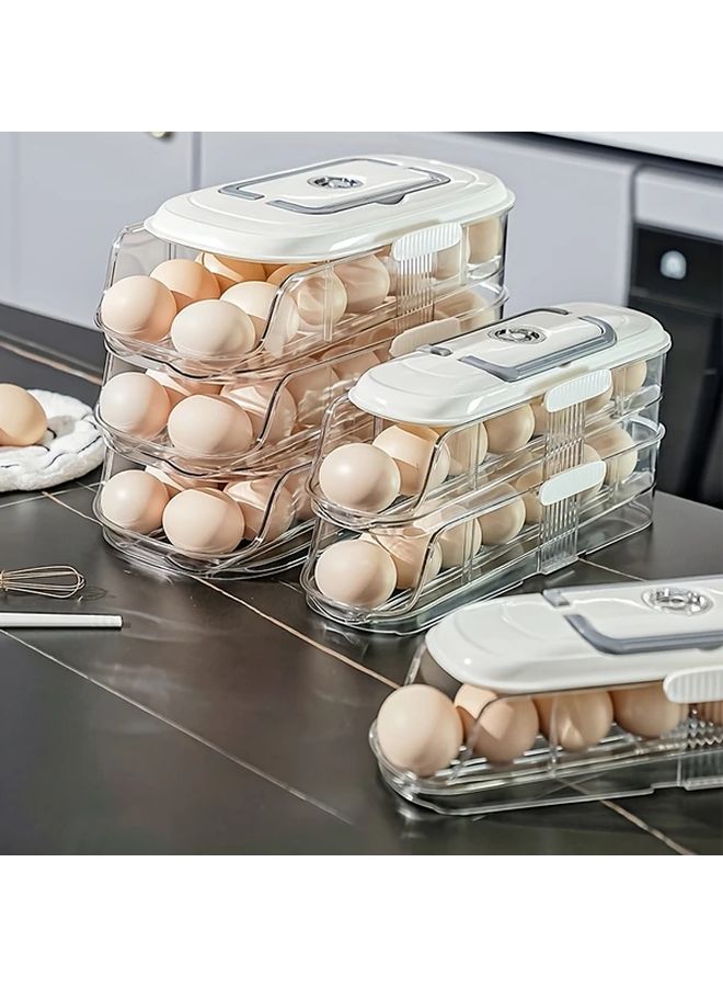 Single Row One Layer Non Slip Egg Holder Refrigerator Storage Box Food Grade PP Material Kitchen Organizer - Image 1