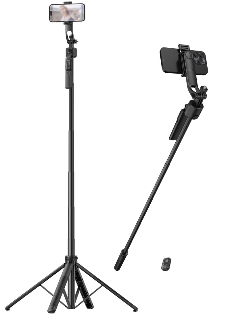Generic - Advanced professional telescopic photography tripod, AI cloud eye, 1.63m, 360° rotation, With 9 levels of fill light and remote control, Stronger aluminum alloy telescopic pole, horizontal, vertical and aerial photography - Image 1