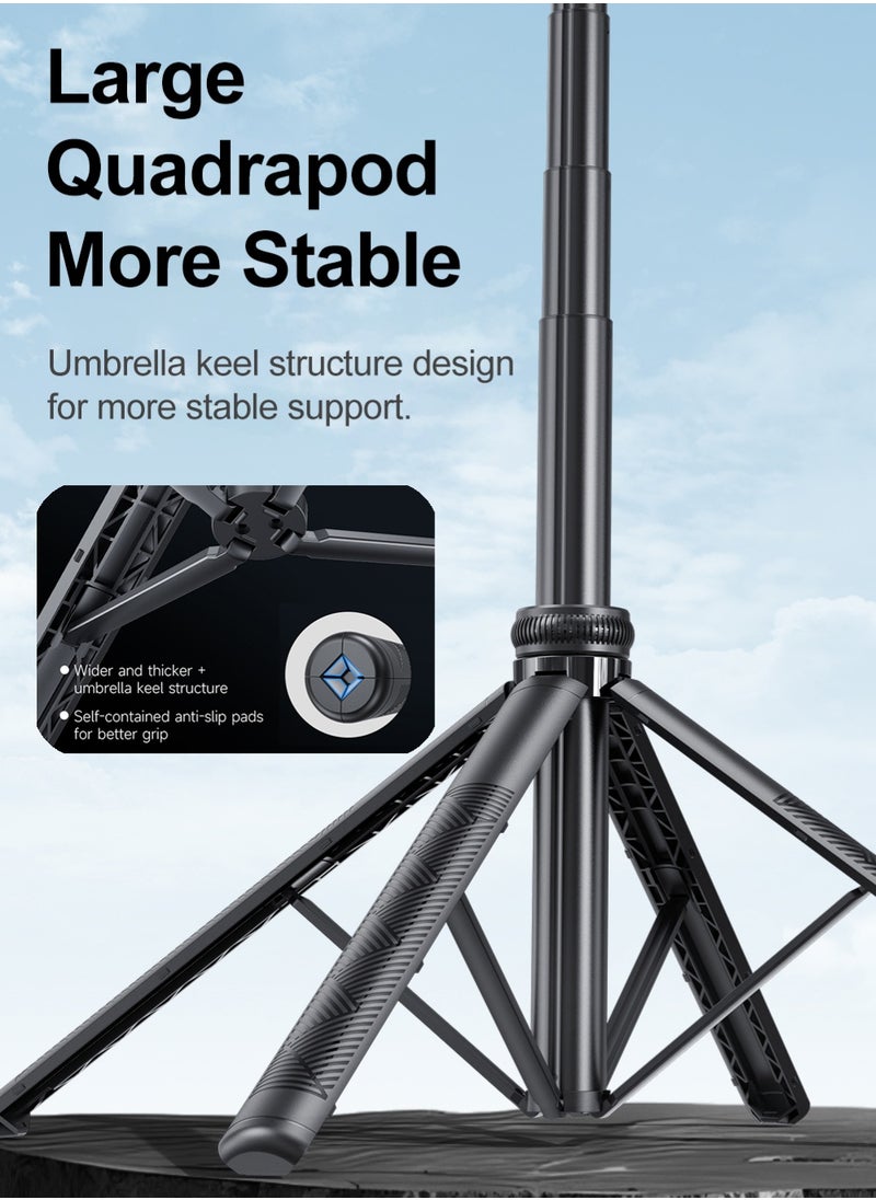 Generic - Advanced professional telescopic photography tripod, AI cloud eye, 1.63m, 360° rotation, With 9 levels of fill light and remote control, Stronger aluminum alloy telescopic pole, horizontal, vertical and aerial photography - Image 1