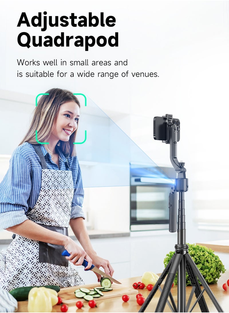 Generic - Advanced professional telescopic photography tripod, AI cloud eye, 1.63m, 360° rotation, With 9 levels of fill light and remote control, Stronger aluminum alloy telescopic pole, horizontal, vertical and aerial photography - Image 1
