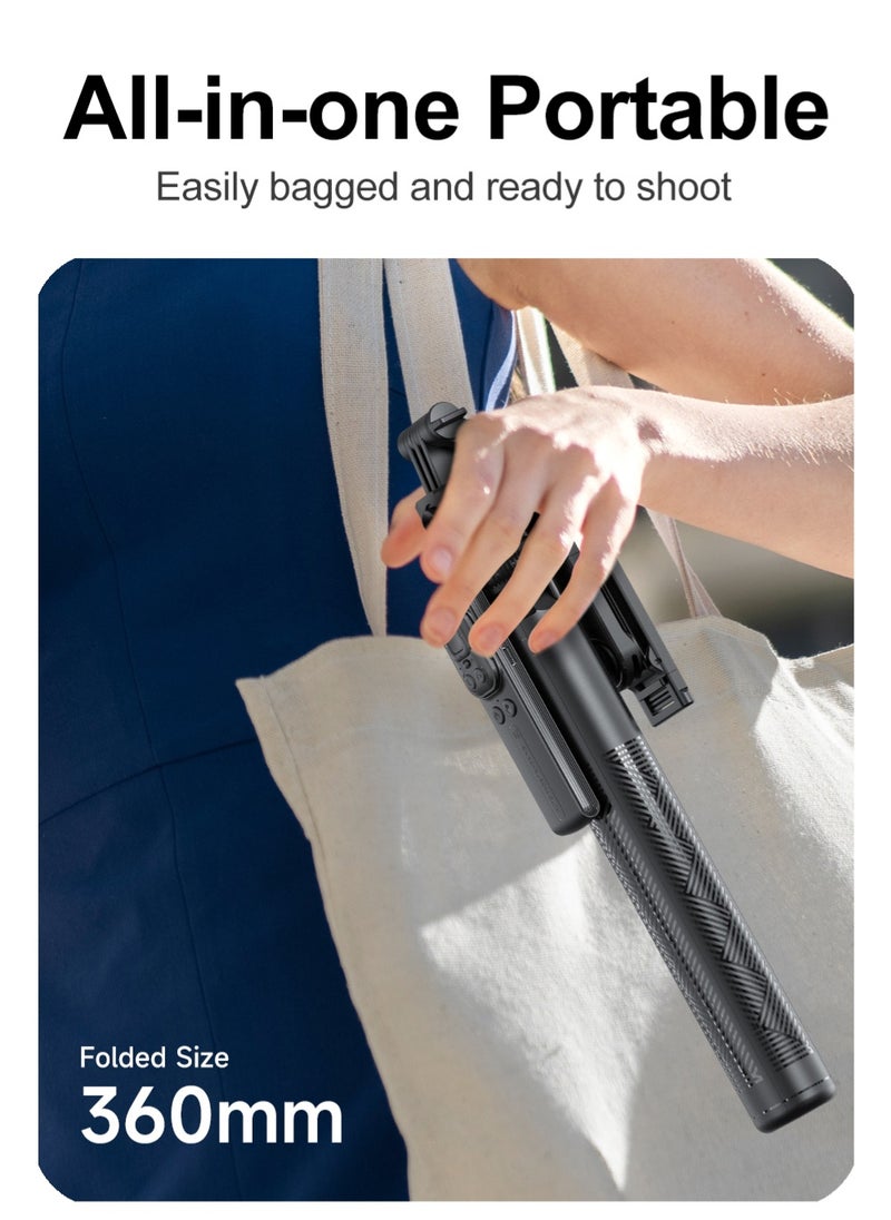 Generic - Advanced professional telescopic photography tripod, AI cloud eye, 1.63m, 360° rotation, With 9 levels of fill light and remote control, Stronger aluminum alloy telescopic pole, horizontal, vertical and aerial photography - Image 1
