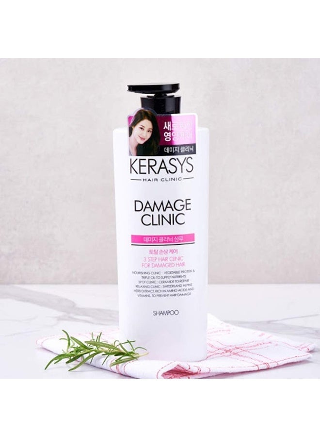 Kerasys Damage Clinic Repair Shampoo 750ml for Dry & Damaged Hair | Keratin & Amino Acid Hair Repair Shampoo | Deep Nourishing Hair Care for Frizzy, Chemically Treated & Heat Damaged Hair | Korean Hair Care - Image 2