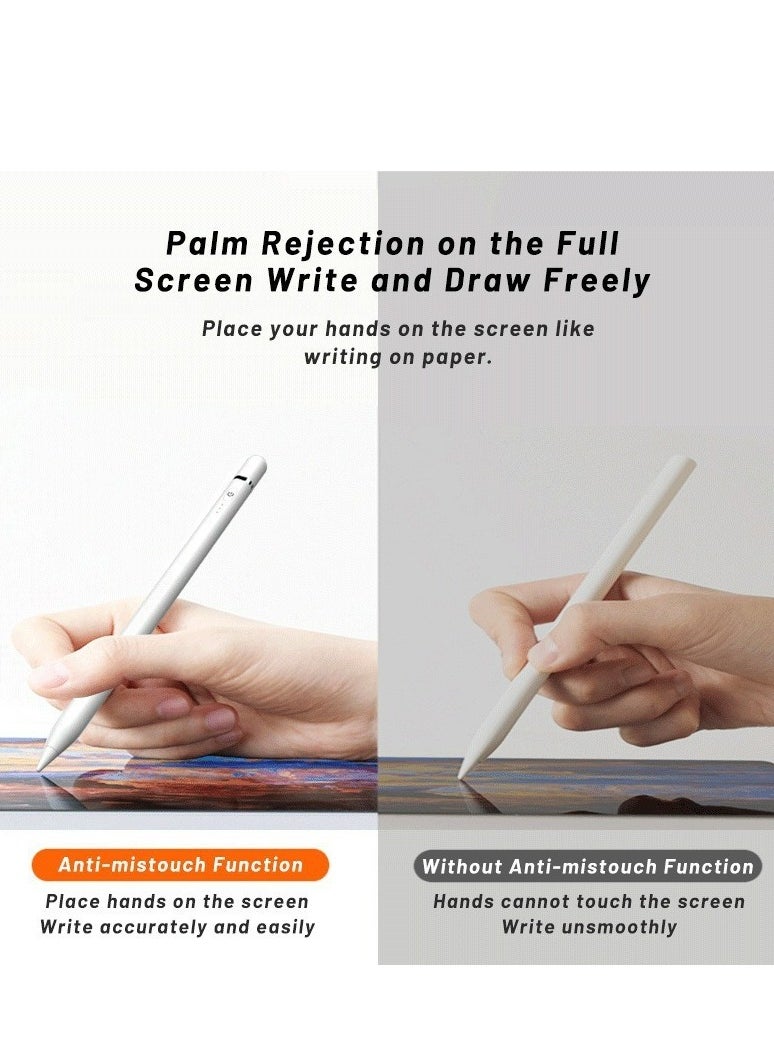 for iPad 2018-2025,(2X Faster Charge), Tilt Sensitivity Stylus Pen, for iPad G6/7/8/9/10/11, iPad Pro 11 & 12.9 inch, iPad Air G5/4/M2/M3, iPad Mini G6/5  - Image 3