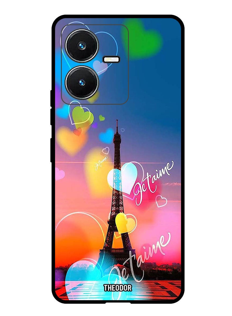 Theodor Protective Case Anti Scratch Shock Proof Bumper Cover For  Vivo Y22 And Y22S Love Paris - Image 1