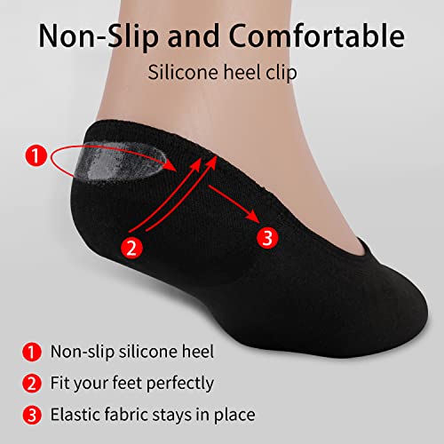 ADFOLF 6 Pack Mens No Show Socks Casual Low Cut Thin Loafers Non Slip Boat Liners - Image 4