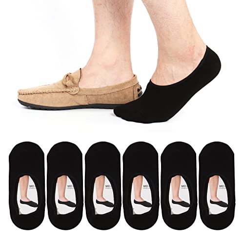 ADFOLF 6 Pack Mens No Show Socks Casual Low Cut Thin Loafers Non Slip Boat Liners - Image 1