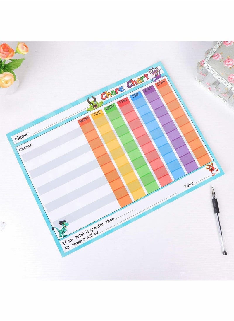 SYOSI - Dry Erase Reward Chart for Kids Teach Children Responsibility and Good Behavior Reusable Self Adhesive Potty Chart Class Schedule for Home Classroom - Image 1