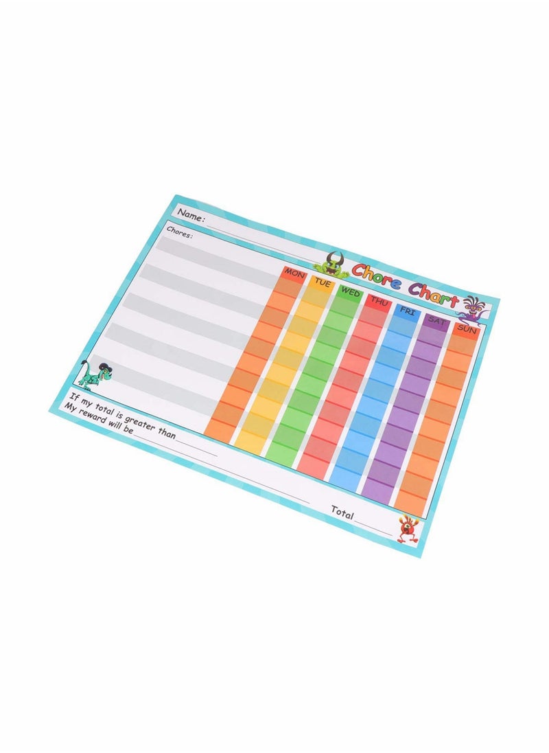 SYOSI - Dry Erase Reward Chart for Kids Teach Children Responsibility and Good Behavior Reusable Self Adhesive Potty Chart Class Schedule for Home Classroom - Image 1