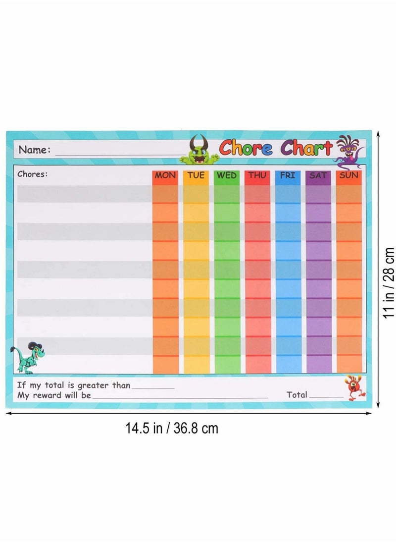 SYOSI - Dry Erase Reward Chart for Kids Teach Children Responsibility and Good Behavior Reusable Self Adhesive Potty Chart Class Schedule for Home Classroom - Image 1