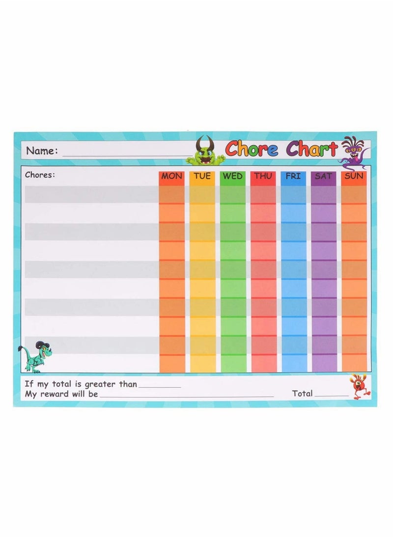 SYOSI - Dry Erase Reward Chart for Kids Teach Children Responsibility and Good Behavior Reusable Self Adhesive Potty Chart Class Schedule for Home Classroom - Image 1