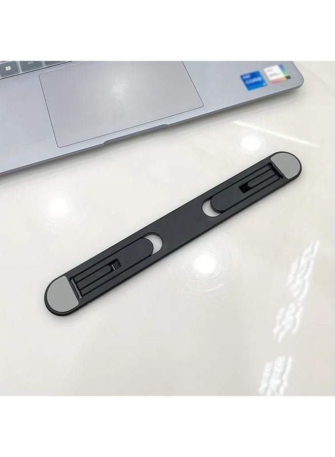 Black Adjustable Laptop Stand Portable Foldable Ergonomic Holder For Home Office - Image 1