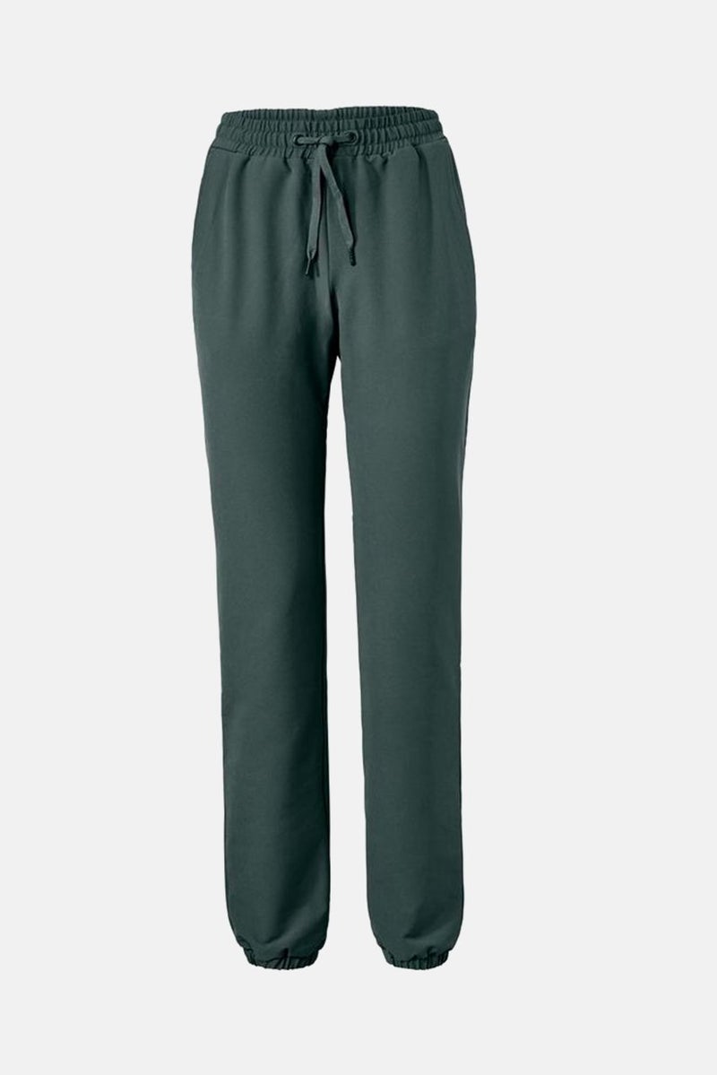 Tchibo Women Regular Leg Plain Sweatpants, Green  - Image 2