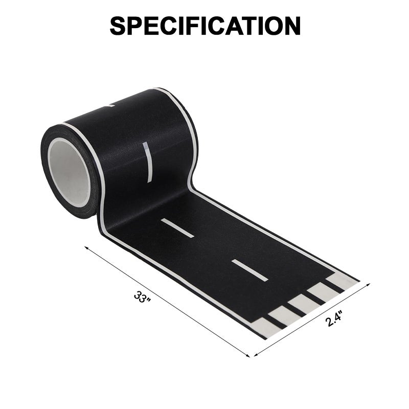 ZICRO Roadway Tape - Black Road Track Tape for Kids Birthday Party Racing Party Decoration - 2.4 Inch Wide 33 FT Long - Image 2