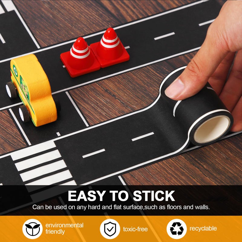 ZICRO Roadway Tape - Black Road Track Tape for Kids Birthday Party Racing Party Decoration - 2.4 Inch Wide 33 FT Long - Image 4