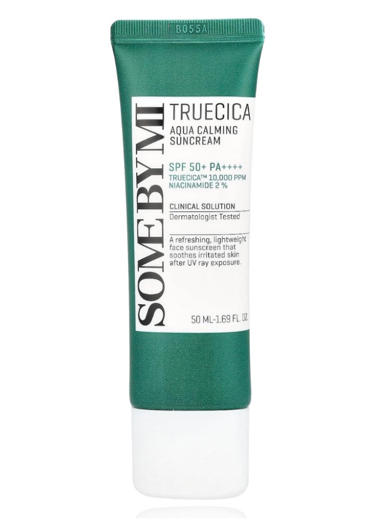Some By Mi Truecica Aqua Calming Sun Cream SPF50+ PA++++ 50ml – Hydrating Sunscreen for Sensitive Skin with Soothing UV Protection 50mlml - Image 1