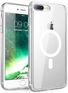 Ten tech Magnetic Case For iPhone 8 Plus and 7 Plus Compatible With MagSafe Wireless Charging Shockproof Anti-Scratch Clear Back – ten tech)