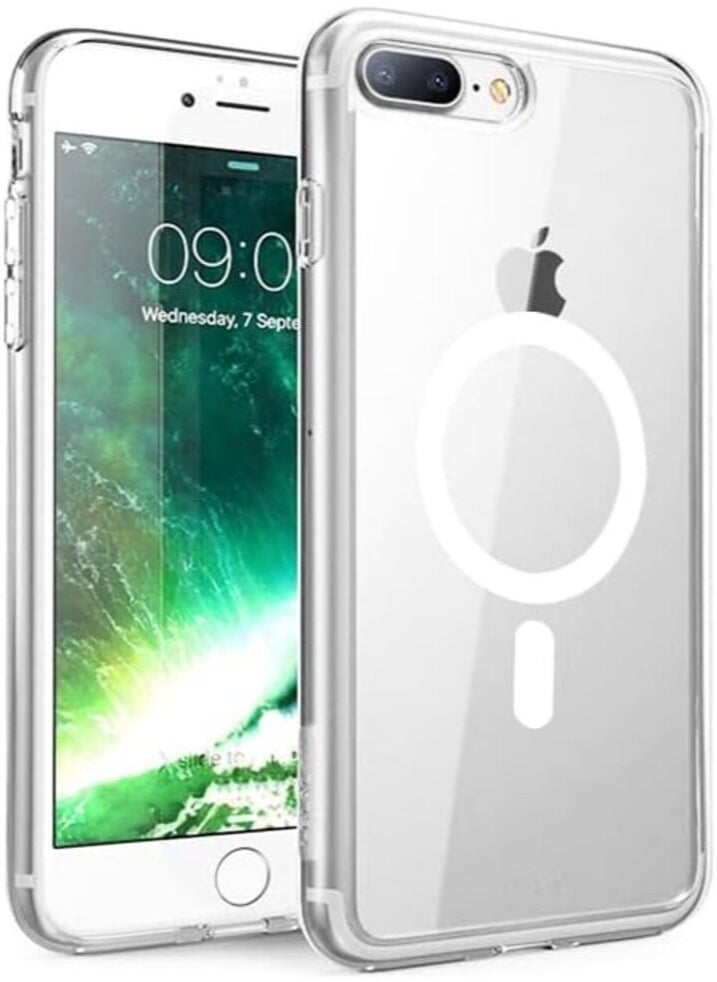 ten.tech - Ten tech Magnetic Case For iPhone 8 Plus and 7 Plus Compatible With MagSafe Wireless Charging Shockproof Anti-Scratch Clear Back – ten tech) - Image 1