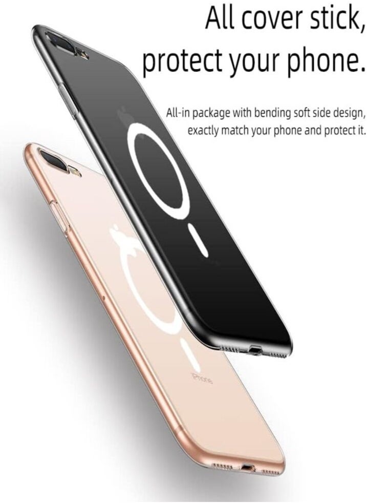 ten.tech - Ten tech Magnetic Case For iPhone 8 Plus and 7 Plus Compatible With MagSafe Wireless Charging Shockproof Anti-Scratch Clear Back – ten tech) - Image 1