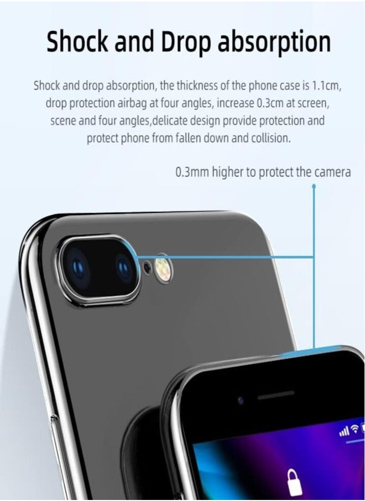ten.tech - Ten tech Magnetic Case For iPhone 8 Plus and 7 Plus Compatible With MagSafe Wireless Charging Shockproof Anti-Scratch Clear Back – ten tech) - Image 1