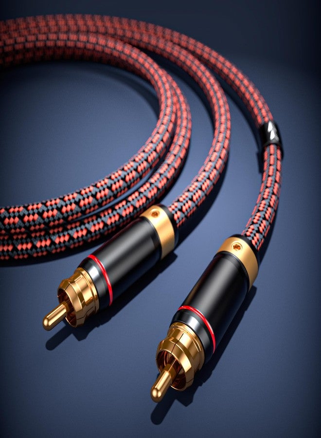 Primeda Audiophiles RCA/Phono Cable 2 RCA Male to 2 RCA Male HiFi System Interconnect Cable Braided for Home Cinema Subwoofer Amplifiers Blu-ray (Straight to Straight, 2.5ft/0.75m) - Image 2