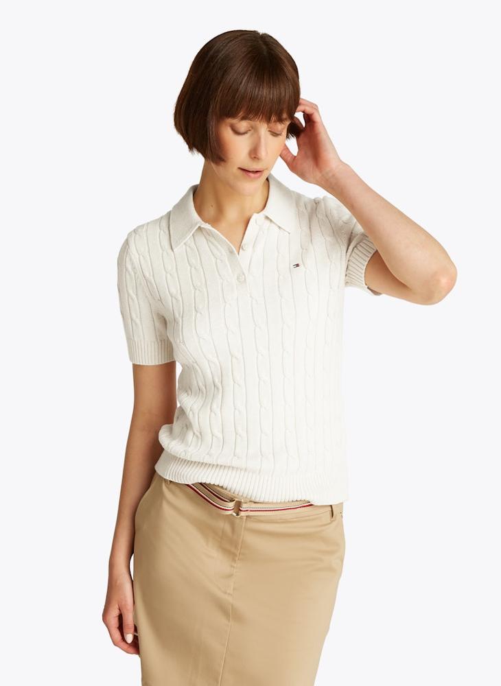 TOMMY HILFIGER Logo Knitted Polo - Image 1
