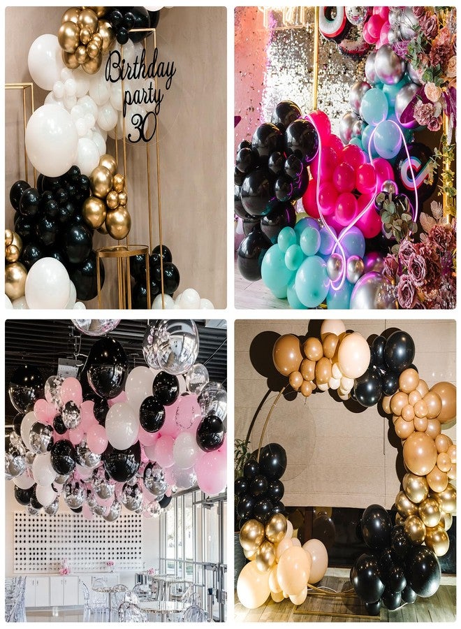 RUBFAC 135pcs Black Balloons Different Sizes 18 12 10 5 Inch for Birthday Party Graduation Anniversary Wedding Decorations - Image 5