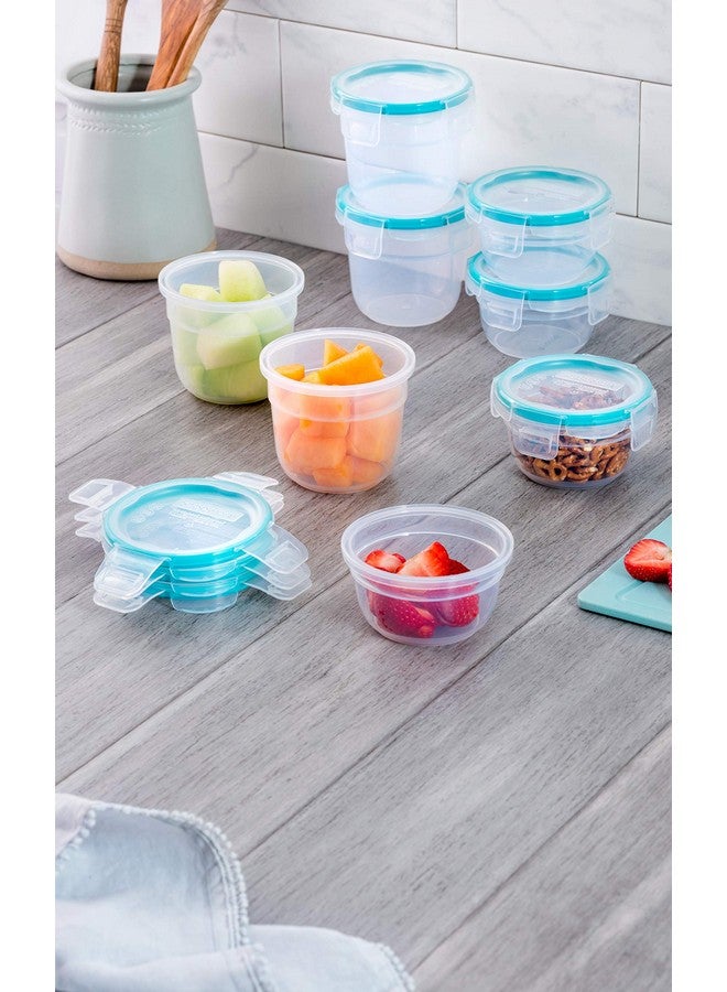Snapware Total Solution 16-Pc Plastic Food Storage Containers Set ,(4) 2-Cup & (4) 1.2-Cup Round Meal Prep Container, BPA-Free Lids with 4 Locking Tabs, Microwave, Dishwasher, and Freezer Safe - Image 2