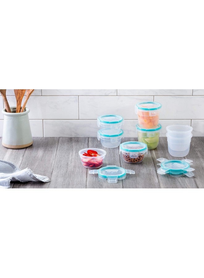 Snapware Total Solution 16-Pc Plastic Food Storage Containers Set ,(4) 2-Cup & (4) 1.2-Cup Round Meal Prep Container, BPA-Free Lids with 4 Locking Tabs, Microwave, Dishwasher, and Freezer Safe - Image 3