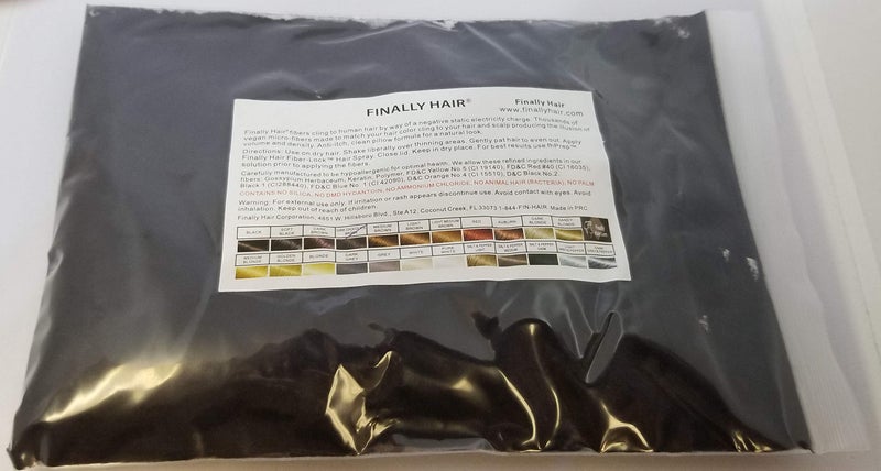 Finally Hair Fibers Refill Bag - 56 Grams of Premium Hair Loss Concealer in a Refill Bag (Dark Chocolate Brown) - Image 1