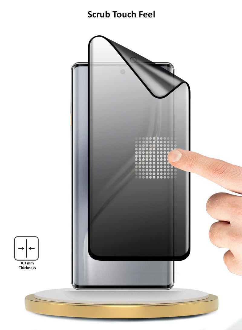 Wtech Tecno Camon 40 Pro 5G 2025 Premium Edge-Pro Matte Ceramic Privacy Full Glue Full Cover Matte Flexible Screen Protector (MSGPCP) - Clear/Black - Image 3