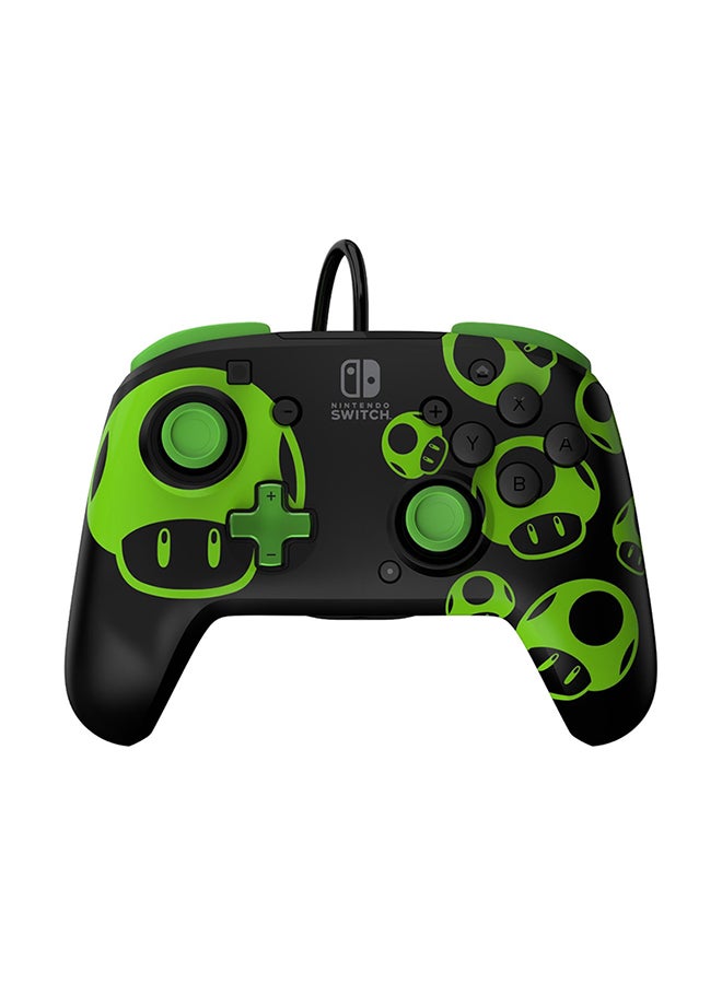 pdp Rematch Wired Controller 1-UP Glow in the Dark Officially Licensed by Nintendo - Customizable buttons, sticks, triggers, and paddles - Ergonomic Controllers - Image 1