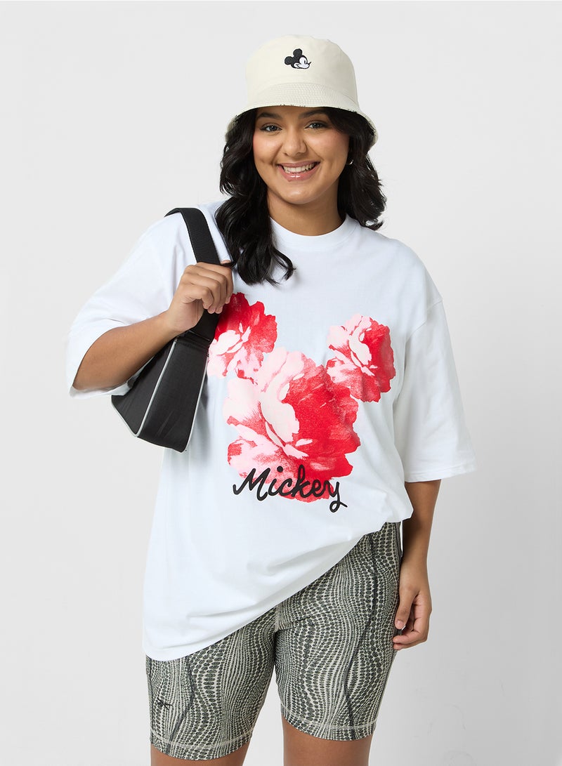 Disney Mickey Plus Size Oversize Graphic T-Shirt  - Image 1