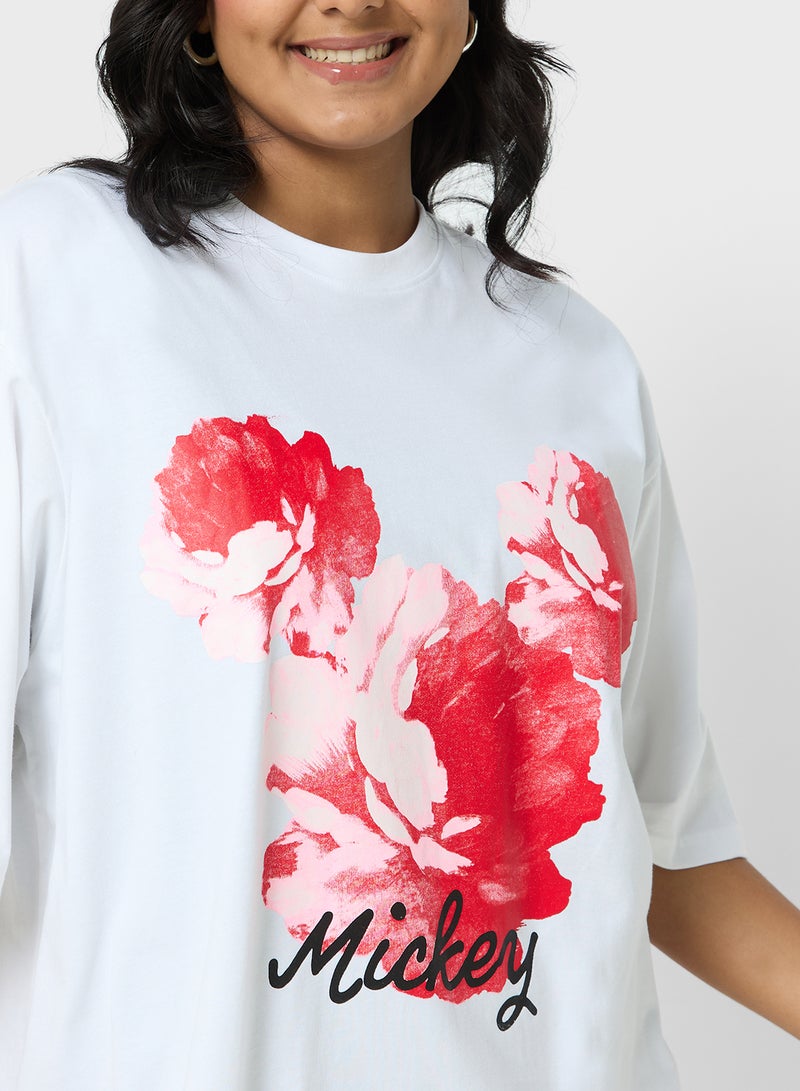 Disney Mickey Plus Size Oversize Graphic T-Shirt  - Image 3