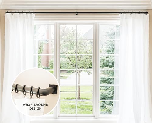 BlastHome Luxury French Return Room Darkening Brackets Premium Quality Heavy Metal Fits Only Signature Collection Curtain Rods Not Included 1 14 Diameter Set of 2 Brushed Dark Brown - Image 3