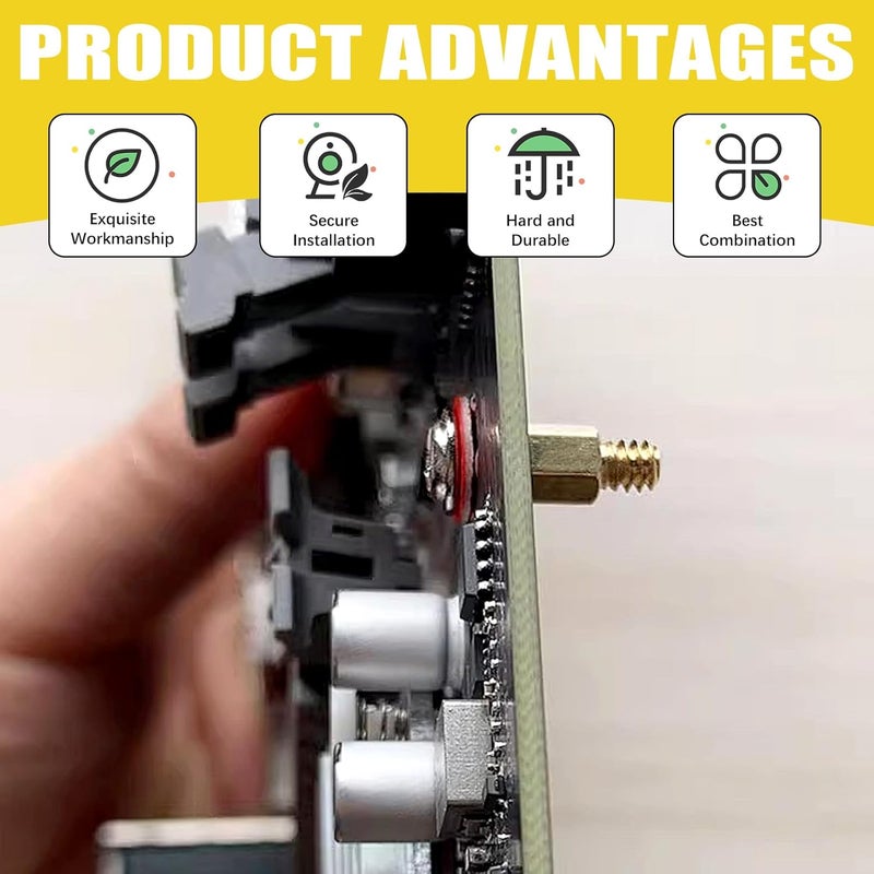 Mardatt 450Pcs Computer Screws Motherboard Standoffs Screw Kit, PC Computer Screws Kit Laptop Scew for Universal Motherboard, HDD, SSD, Hard Drive, Case, Fan, CD-ROM - Image 4