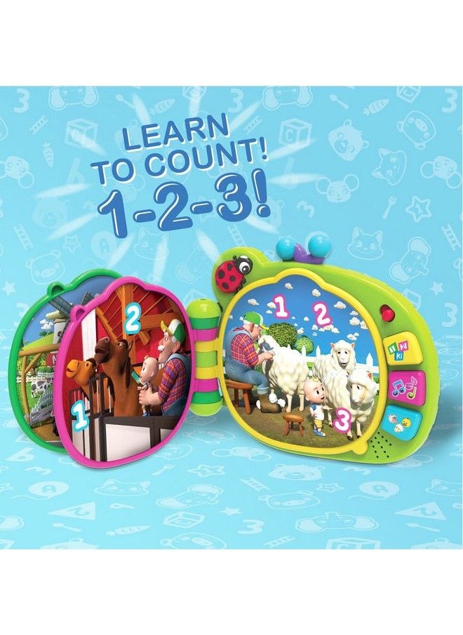 Just Play كتاب تعليمي تفاعلي من Cocomelon للأطفال الصغار مع 3 أوضاع تعلم وموسيقى وأرقام وأصوات حيوانات و50 عبارة تعليمية للأطفال من سن 18 شهرًا فما فوق ألعاب أطفال من سن 18 شهرًا متعددة الألوان  - Image 5