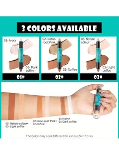 QIC Double ended 2 in1 Contouring Stick Highlighting Contour Highlighter Makeup Stick Eye Concealer Stick Facial Highlighter Makeup Mineral Contour Concealer Smooth Cream Bronzer Stick Shading Stick 03  - Image 5