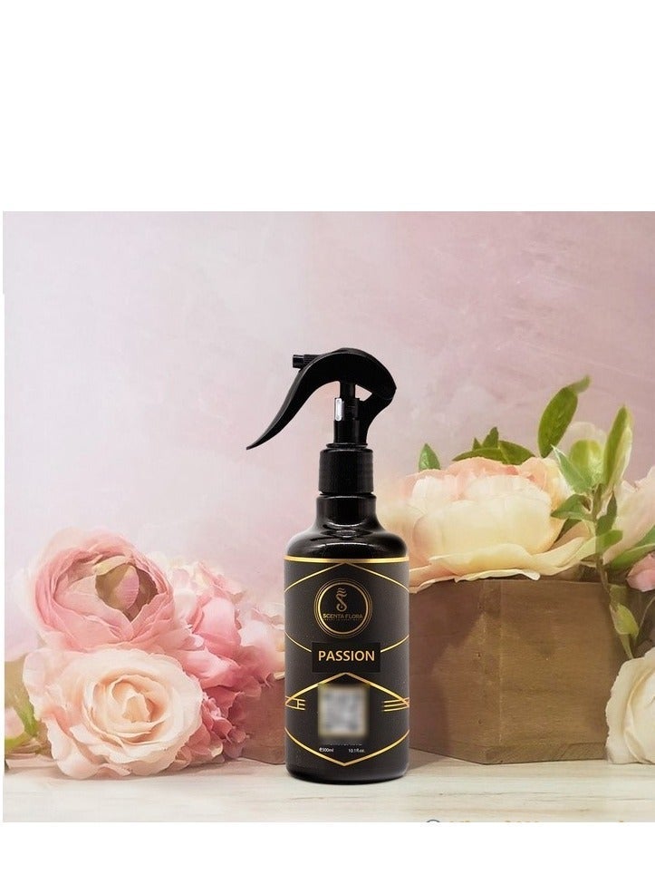 سينتا فلورا PASSION - Aroma Spritz - معطر هواء جاهز للاستخدام وطويل الأمد للسيارات والسجاد والستائر والغرف والأقمشة والعباءات (300 مل) - Image 2