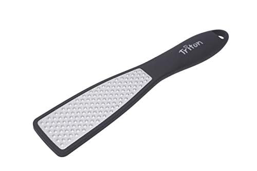 TRITON Professional 1 Sided Lazer Cut Nickel Plate Foot Scrapper for Pedicure Foot Filer Callus Remover for Feet Foot Scrubber for Women n Men, Black - Image 4