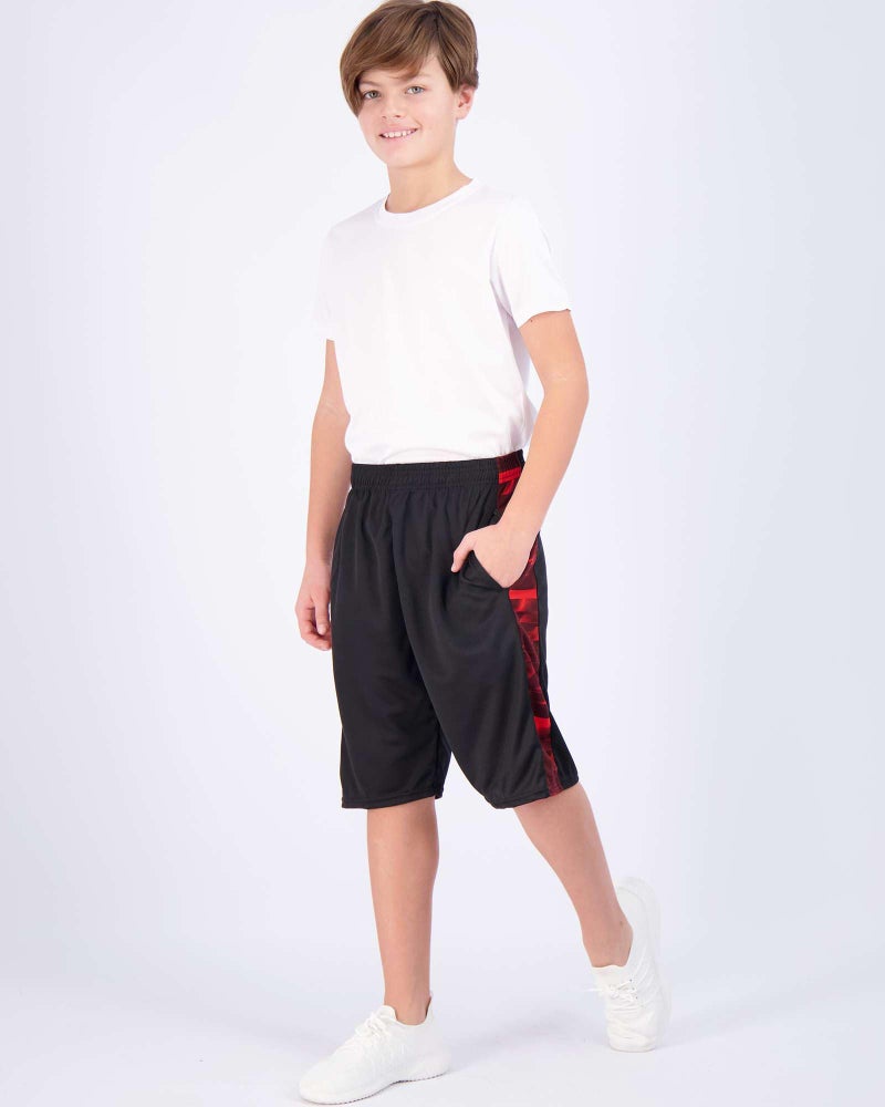 REALESSENTIALS Real Essentials 5 Pack: Boys' Mesh Basketball Athletic Shorts with Pockets â€“ Teen Kids Youth Quick Dry Soccer Running Gym XL(18-20) - Image 3