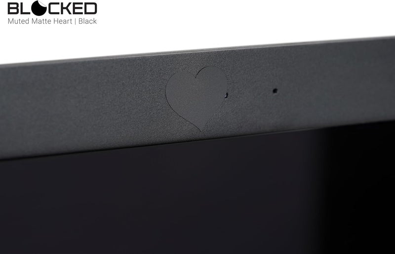 BLOCKED Stackable Webcam/Camera Vinyl Covers | 57 Low-Tack Restickable Webcam Sticker | 3-Sizes | Black 57-Pack Hearts (Muted Matte) - Image 5