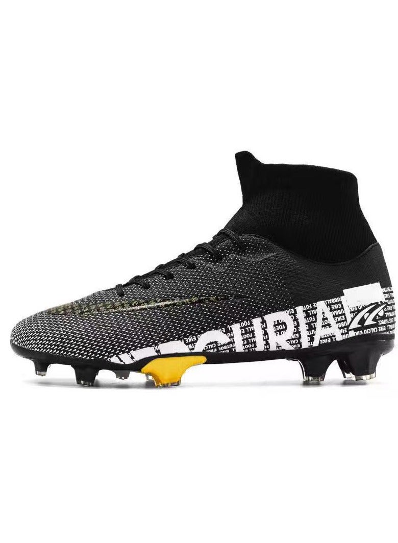 Outdoor and indoor professional youth unisex soccer shoes with spikes 
