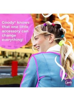Goody Goody Thick Hair Ties - Athletic Hair Bands 8 Count, Black- Suitable for All Hair Types - Ouchless Hair Accessories for Women and Girls  - Image 2