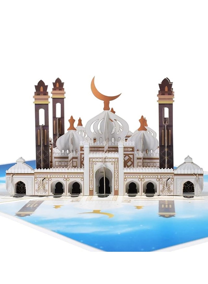 Al Aoyama Ramadan Card Islamic New Year Muharram Eid 3D Mosque Greeting Cards - Image 1