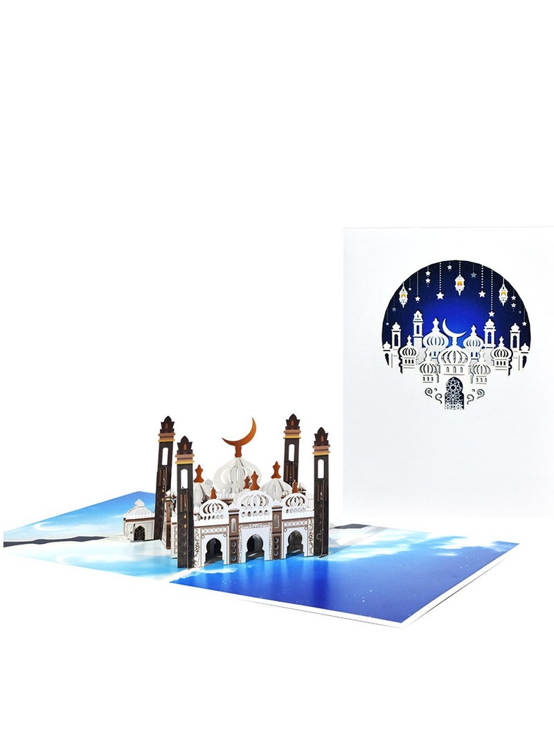Al Aoyama Ramadan Card Islamic New Year Muharram Eid 3D Mosque Greeting Cards - Image 2
