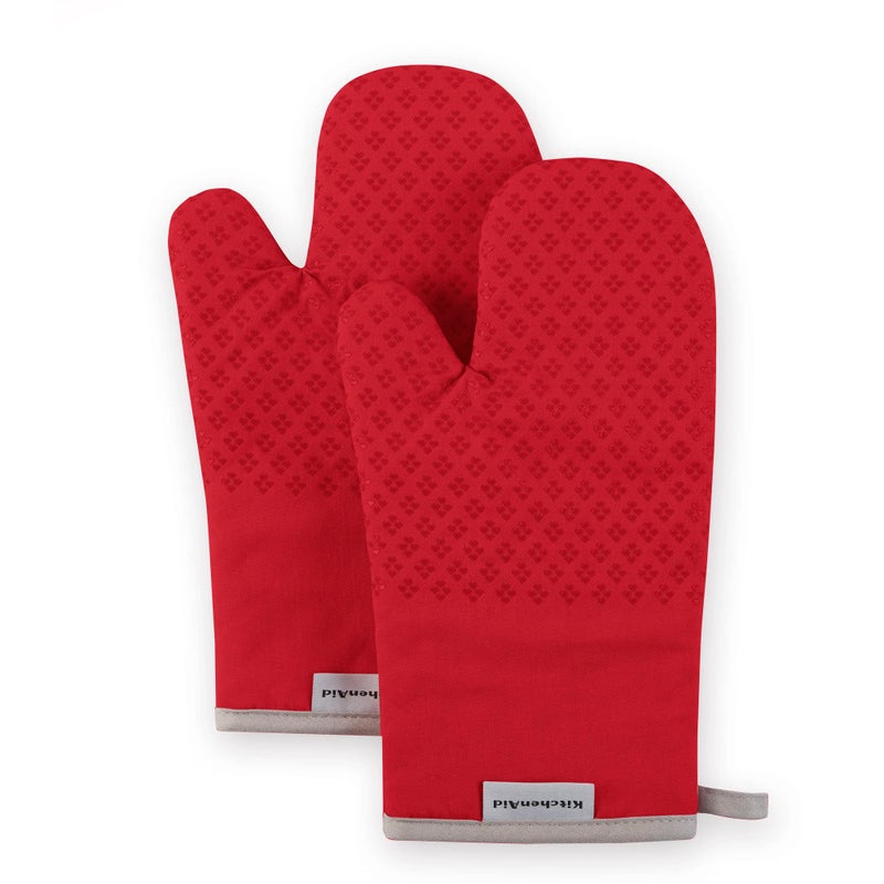 KitchenAid Asteroid Oven Mitt Set 7x125 Fire Red 2 Piece