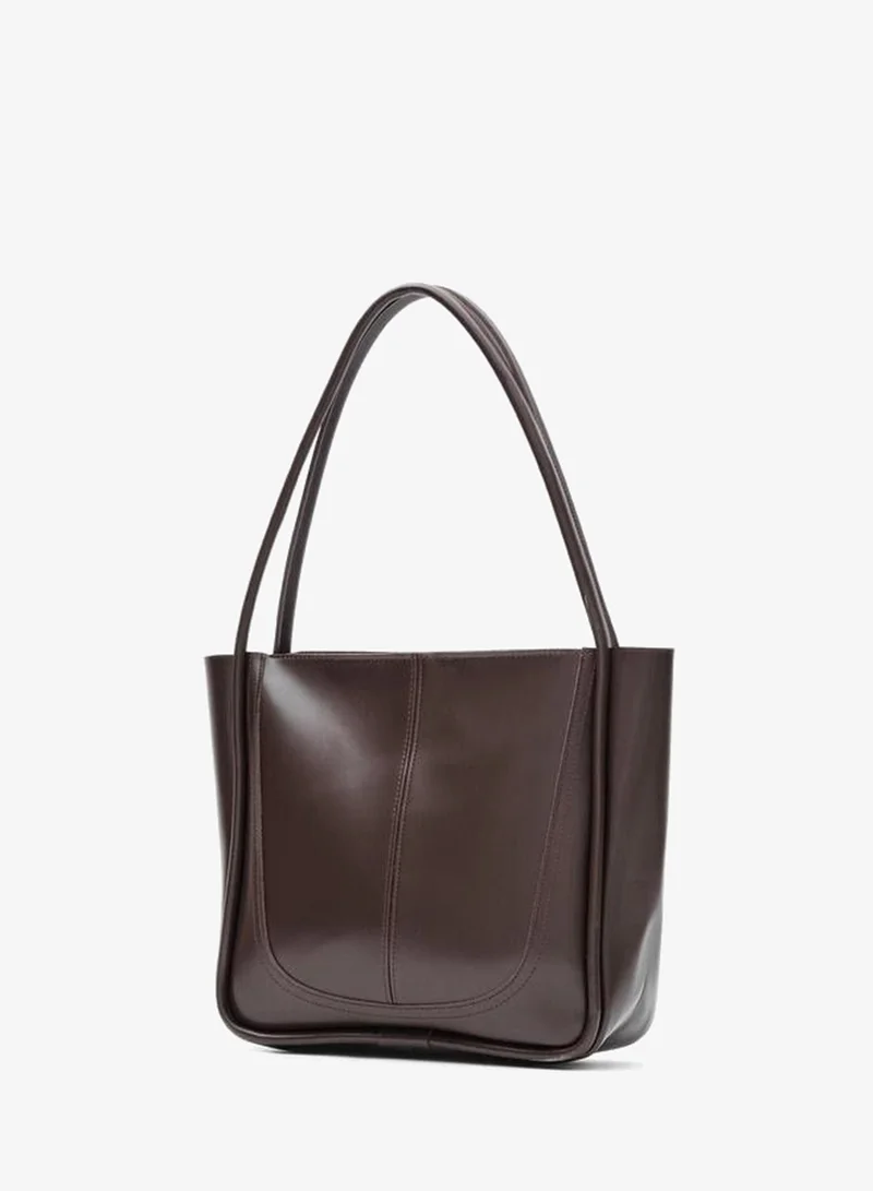 Shule Bags Moscow Double Strap Shoulder Bag Dark Coffee.