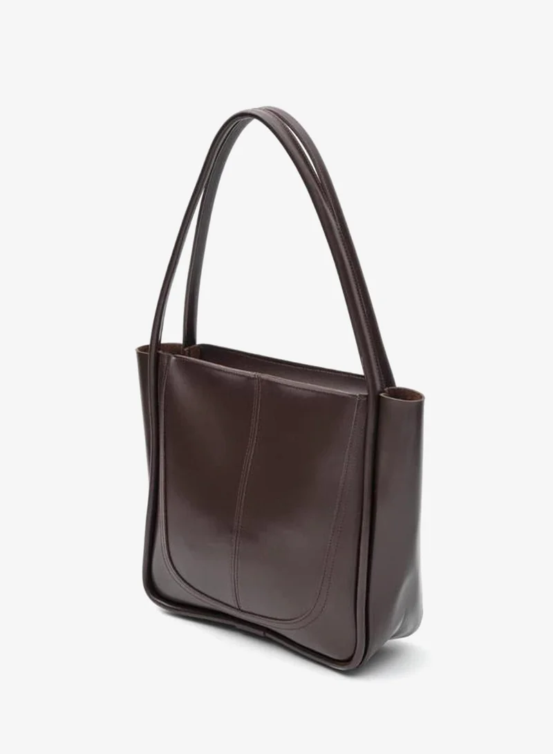 Shule Bags  Moscow Double Strap Shoulder Bag Dark Coffee. for Women | Best Price UAE