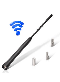 KASTWAVE Car Antenna, Universal Replacement Car Radio Aerial Mast, AM/FM/DAB, Rod Car Roof Antenna with M4 M5 M6 Screws 23cm  - Image 1